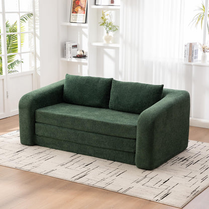 KEIKI 71" Pull-Out Sofa Bed with Armrest & Backrest, High-Density Foam Cloud Lounger for Movie Nights, Relaxed Reading Spaces, Dorm Living & Multi-Functional Rooms