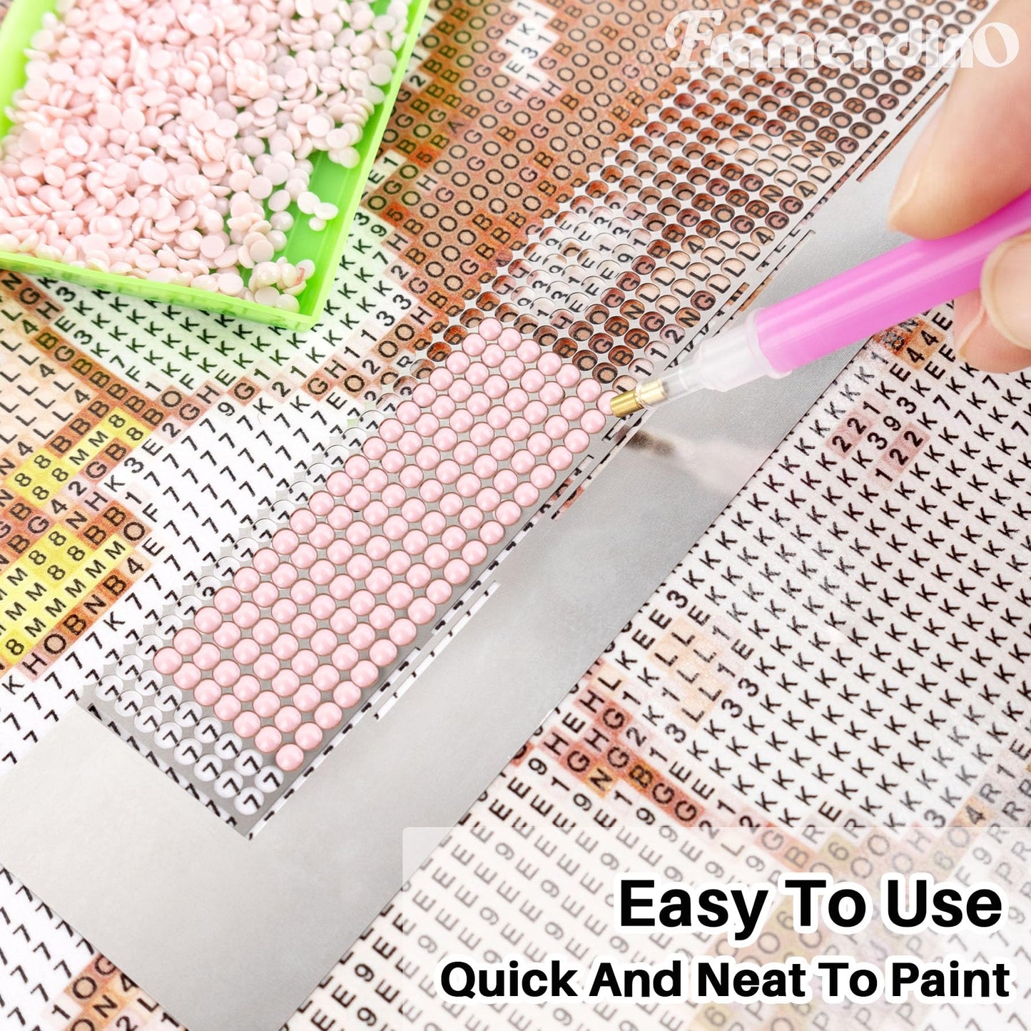 Framendino, 6 Pack Ruler Stainless Steel Diamond Mesh 216 400 599 520 699 800 Blank Grids DIY Drawing with 2 Pieces Fix Tool for Art Crafts