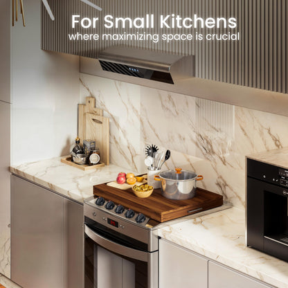 Stove Top Covers for Electric Stove with Handles 30”x22” (Outer) / 28.9”x20.8” (Inner) - Acacia Wood Noodle Board for Gas Stovetop - Stove Top Covers for Gas Burners, Sink Cutting Board (Acacia color)