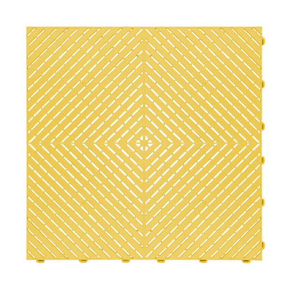 Swisstrax Ribtrax Smooth PRO Interlocking Garage Floor Tiles, 15.75 x 15.75-Inch, Citrus Yellow, 24 Piece Set