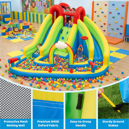 Sunswell Inflatable Water Slide, Blow Up Water Slides for Kids Backyard 6 in 1 Bounce House with 450w Blower, Water Park for Outdoor and Indoor, 15.68‘ x12.57'x86.68''