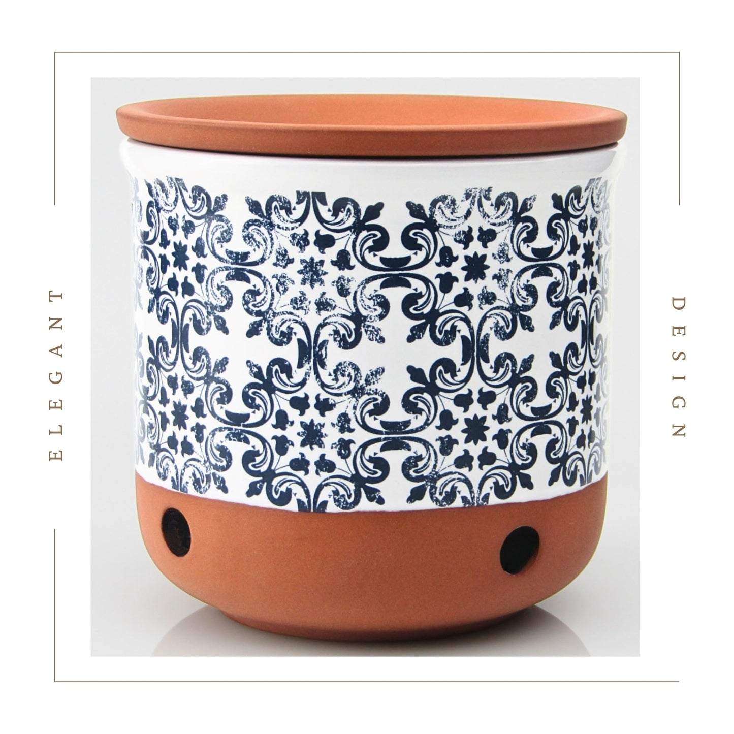 Okavango Ceramic Garlic Keeper - garlic keepers - garlic storage container- Garlic Holder Countertop -Garlic Jar - garlic keeper for counter - garlic container (Terracotta, 16oz)