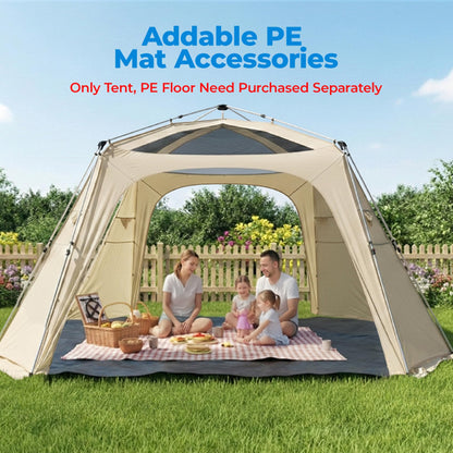 Alvantor® 12' x 12' Pop Up Gazebo, 12' x 6' 2in 1 Pop Up Gazebo, Canopy Tent All Weather & 4-Season Use, 4-Door PVC/Mesh/Polyester Curtain Addable, Top Mesh & Cover Portable