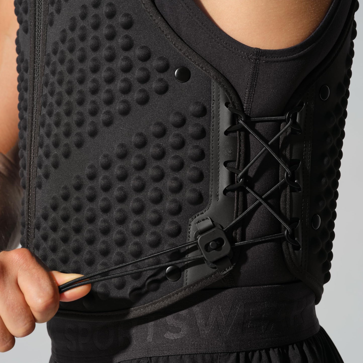 OMORPHO Men's G-Vest, 10 lb (up to 20 lb with addition of G-Pack), weighted vest for men, low-profile, fully adjustable, comfort fit. Great for walking, hiking, running and training. (Black, S-M)