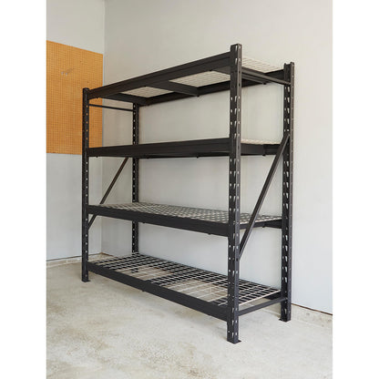 Ironton 4-Tier Industrial Steel Shelving Unit, 8,000-Pound Load Capacity, Garage Storage Rack, 77" W x 24" D x 72" H