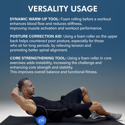 Invincible Fitness EPP Foam Roller for Deep Tissue Massage – Enhance Recovery, Relieve Pain, and Boost Mobility for a Stronger, Healthier You (Purple)