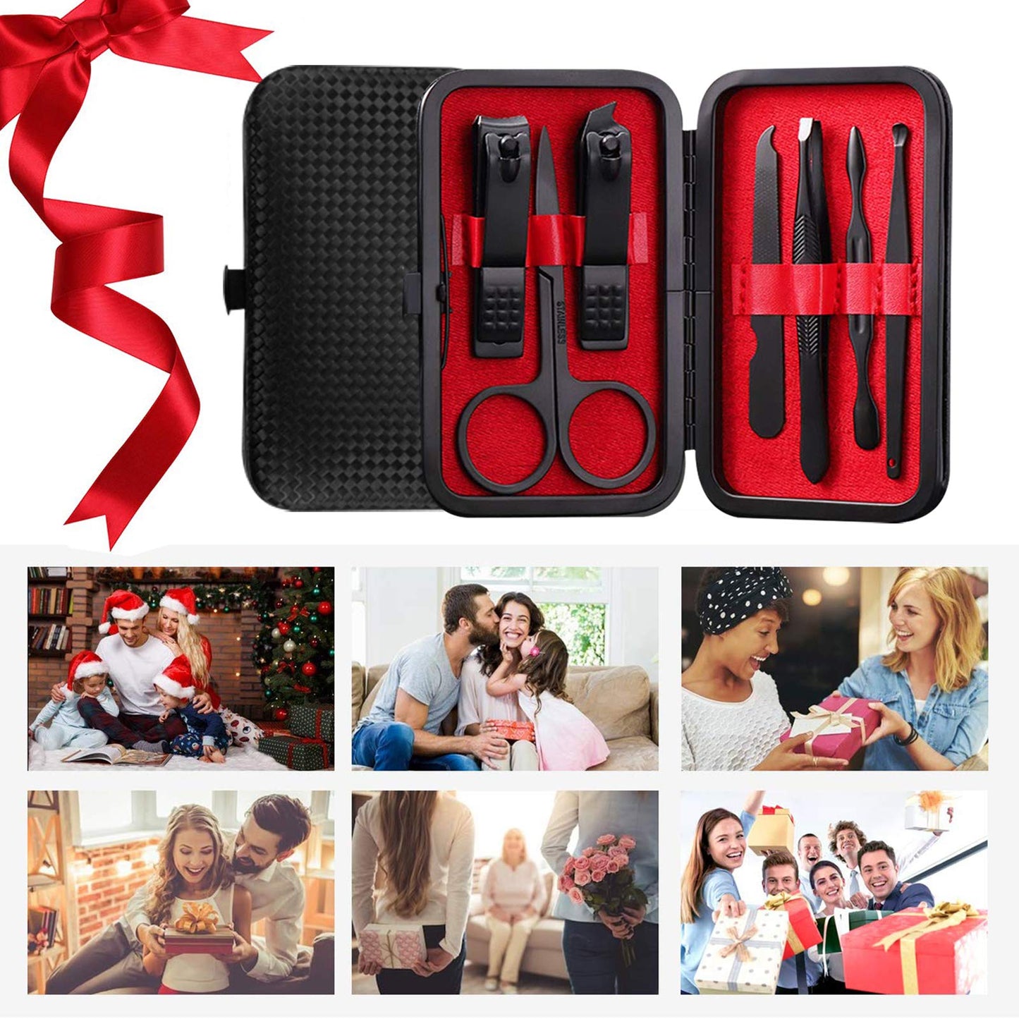 Manicure Set Pedicure Kit Womens Nail Clippers Set 32 in 1 Professional Grooming Care Tools Nail Kit Including Facial, Fingernails and Toenails Care with Travel Case Women (Rose Pink_32 in 1)