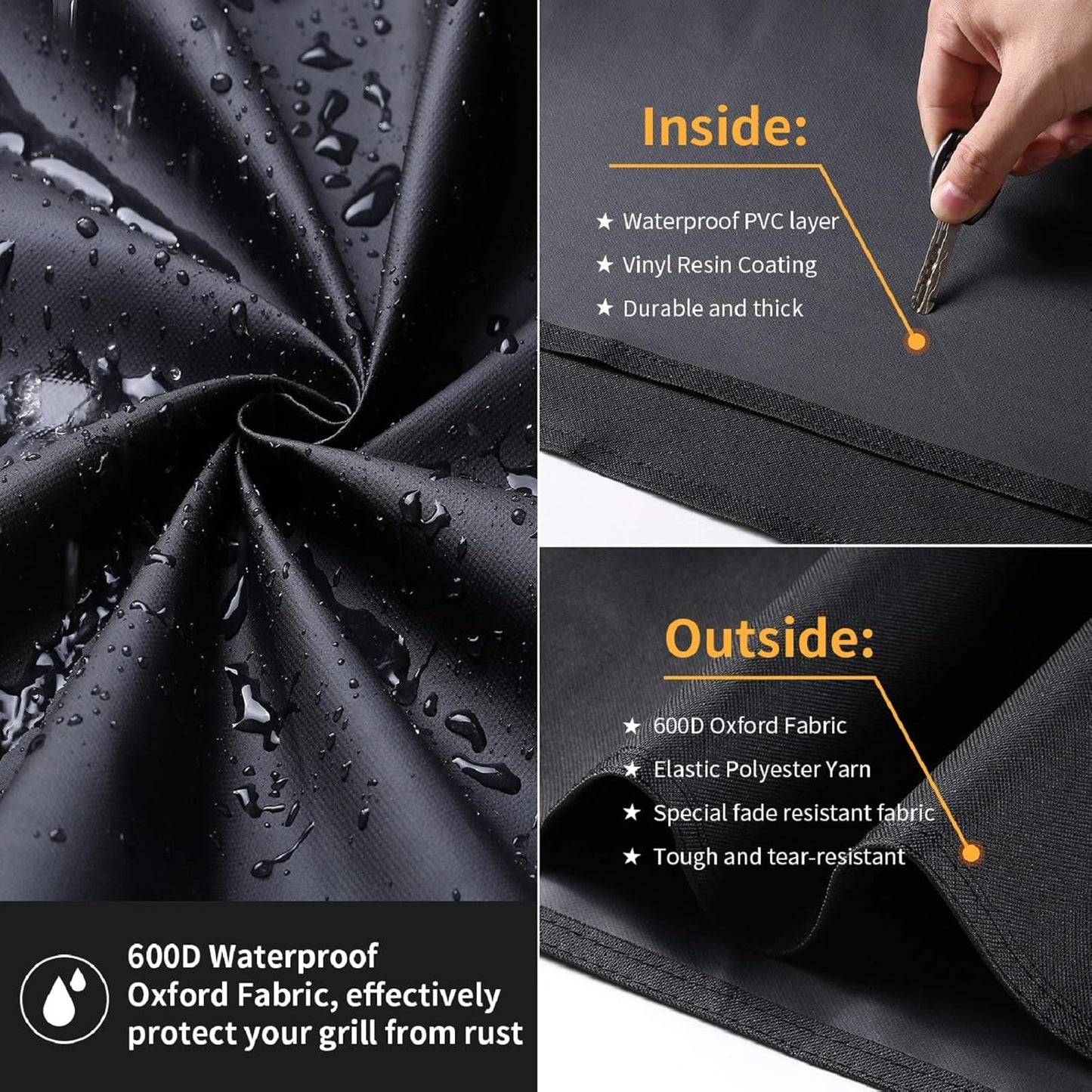 SUPJOYES Gas Grill Cover - Heavy Duty Waterproof Protection for Weber Spirit II 310 | 51 Inch