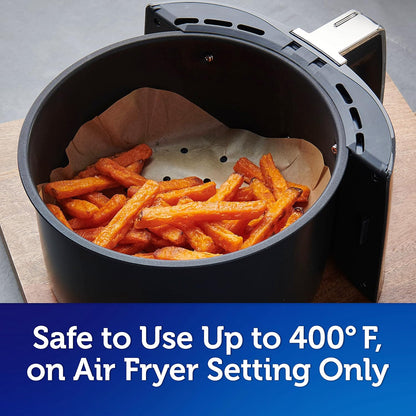 Reynolds Kitchens Air Fryer Liners - Disposable Unbleached Parchment Paper Sheets, 50 Count (Pack of 2)