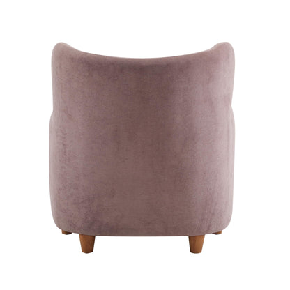 Christopher Knight Home Auden Wingback Accent Chair, Fabric Club Chair, Velvet Upholstered Armchair,Curved Backrest Single Sofa,Soft Cushion Seating, Reading Lounge Chair for Living Room, Dusty Orchid