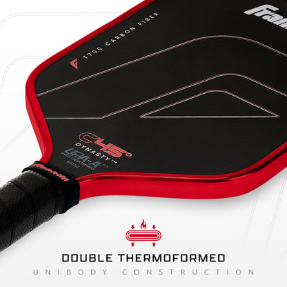 Franklin Sports PRO Pickleball Paddles – C45 Carbon Fiber Series - Official USAP + UPA Approved – Pro Player Design, Dynasty 16MM RED