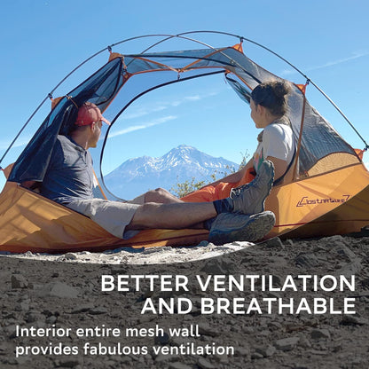Clostnature Lightweight Backpacking Tent - 4 Person Ultralight Waterproof Camping Tent, 3 Season Large Size Easy Setup Tent for Family, Outdoor, Hiking and Mountaineering