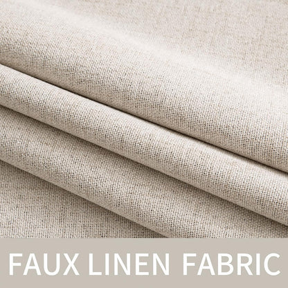MIULEE Blackout Curtains - 100% Linen Textured Thermal Insulated Drapes | 52 x 54 Inch (2 Panels) for Bedroom & Living Room