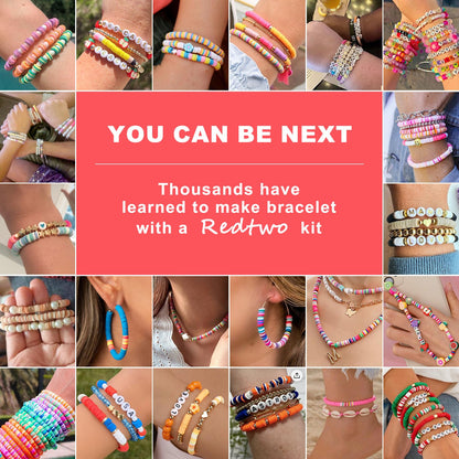 Redtwo 23000Pcs Clay Beads Friendship Bracelet Making Kit, 7 Boxes 144 Colors Flat Polymer Heishi Beads Set for Friendship Jewelry Making Kit with Pendant Charms, Crafts Gifts for Girls Ages 6-12 Kids