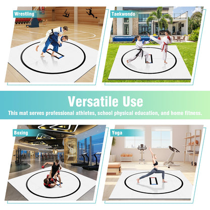 10x10ft Roll-Up Design Wrestling Mat for Home Foldable XPE Jiu Jitsu Floor Exercise Mat 1.2inch Thick for BJJ MMA Martial Art Boxing Grappling and Judo