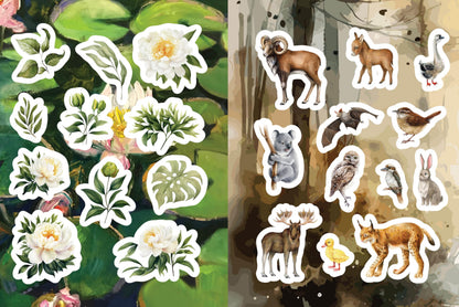 Flora, Fauna, Botanicals, and Bees Sticker, Color & Activity Book: Over 500 Unique Stickers! (Sticker Activity Deluxe Editions)