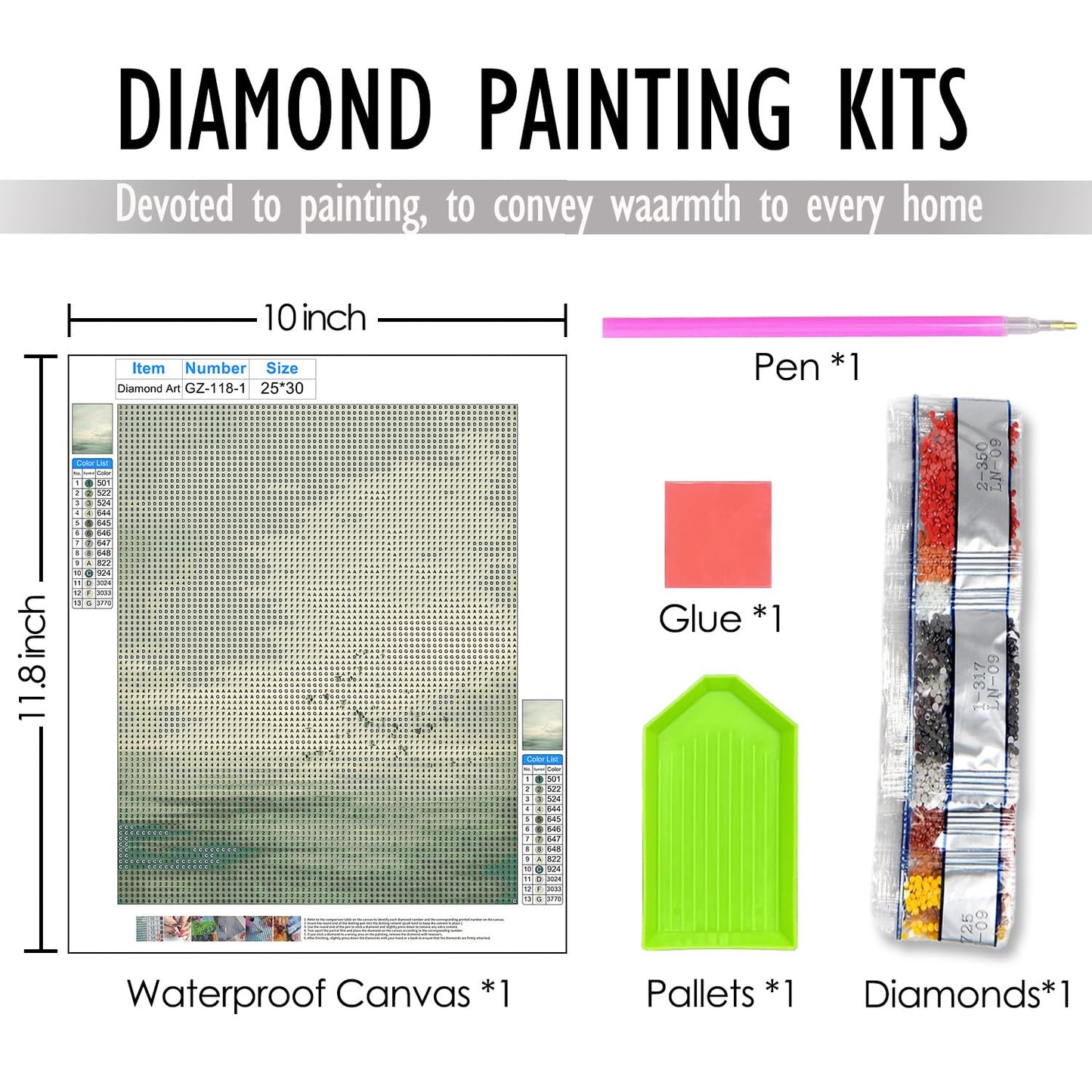 FUHYGU Diamond Painting Kits 2 Pack 9.8x11.8 Inches – Minimalist Ocean & Moon Seascape with Birds, DIY Full Drill Diamond Art for Adults Beginners, Aesthetic Coastal Wall Decor Home Gift