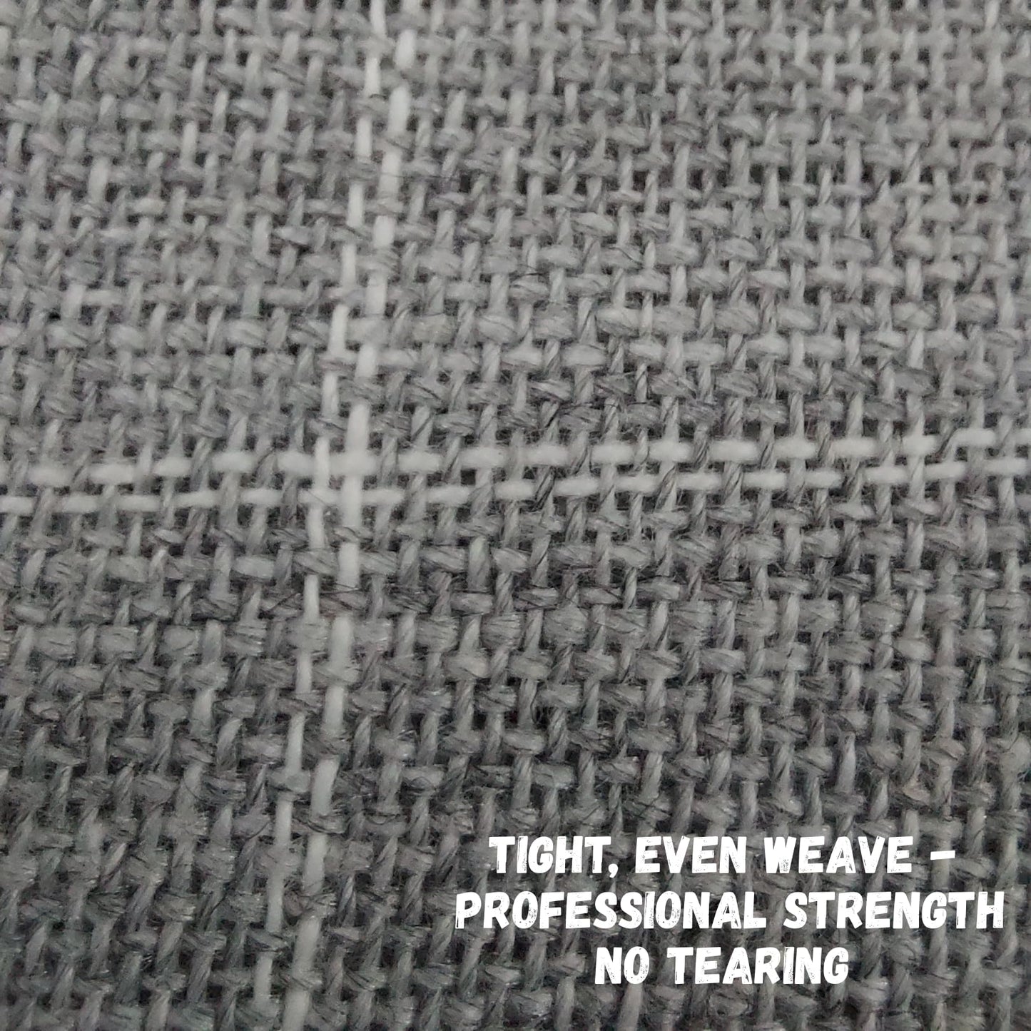 BUZZCRAFT Premium Large Primary Tufting Cloth for Rug, 80" x 80" Punch Needle Fabric, Monks Cloth, Gray, 6.6x6.6 feet