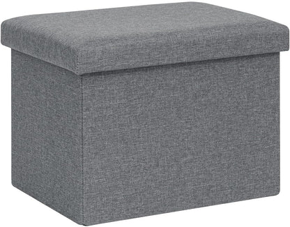 16.5"x12.6"x12.6" B FSOBEIIALEO Folding Storage Ottoman Cube Linen Ottomans for Living Room, Bedroom, Home Office, Dorm