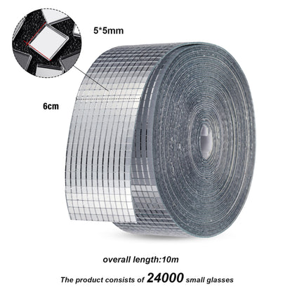 SATINIOR Mini Disco Ball Mirror Tiles Mini Square Glass Tiles 5 x 5 mm Self Adhesive Mirror Stickers, Decorative Craft DIY Accessory Mirrors Mosaic Tiles (24000 Pcs)