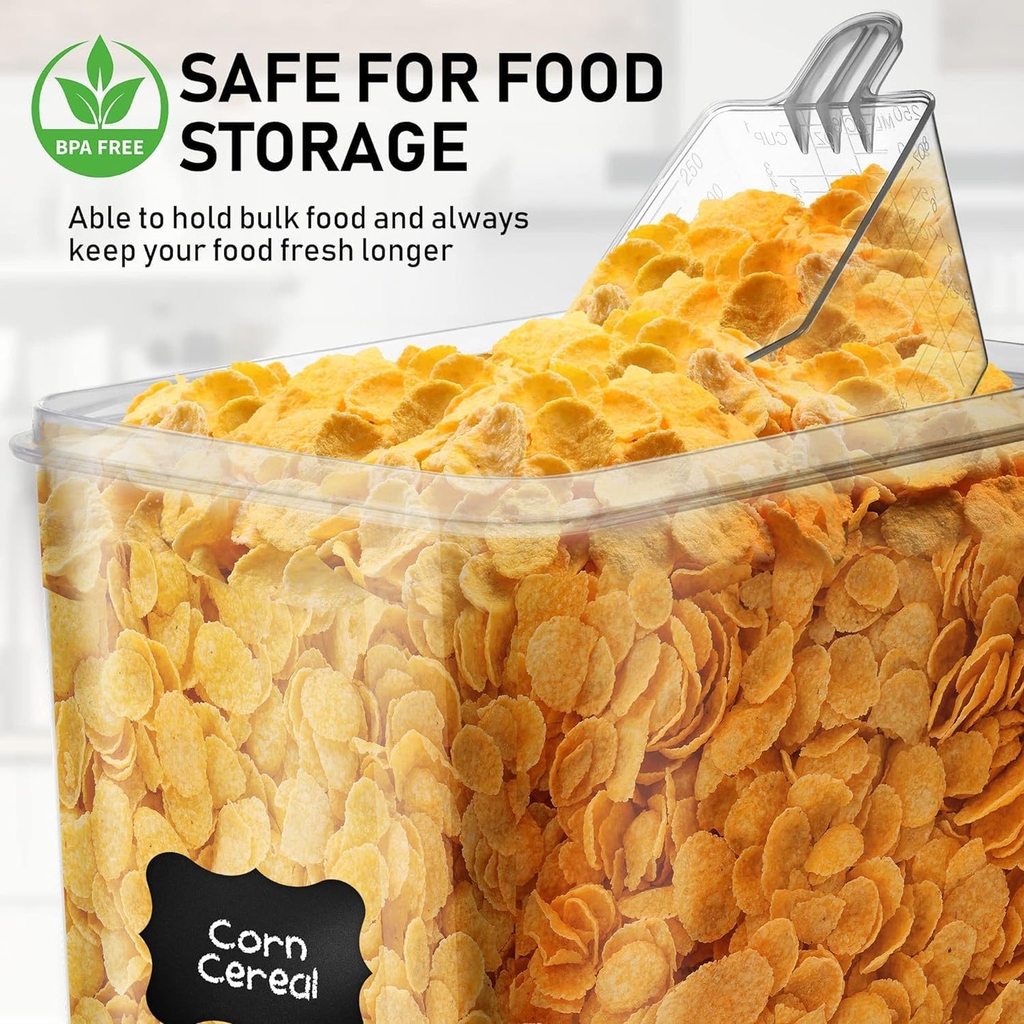 8.5L/287Oz (2 WHITE FEATHER SUPPLIES Extra Large Airtight Food Storage Containers PC) with Lids, Kitchen and Pantry