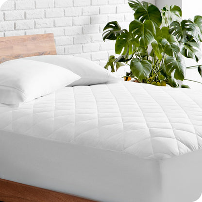 Bare Home Quilted Fitted Mattress Pad (King) – Cooling Topper, Washable, Stretch-to-Fit up to 15 Inches Deep