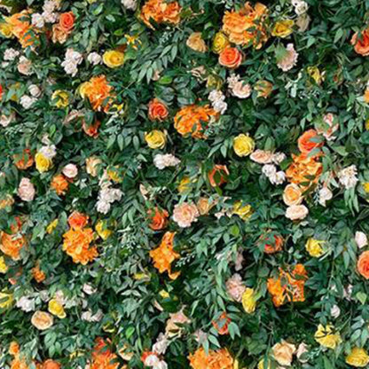 UYCVT Handmade Romantic Green Plant Wall Large Artificial Flower Wall Backdrop Panels, Wedding Backdrop 3D Floral Wall Fabric Flower Wall for Party Bridal Wedding Background De-2m*2m/6.56 * 6.56FT