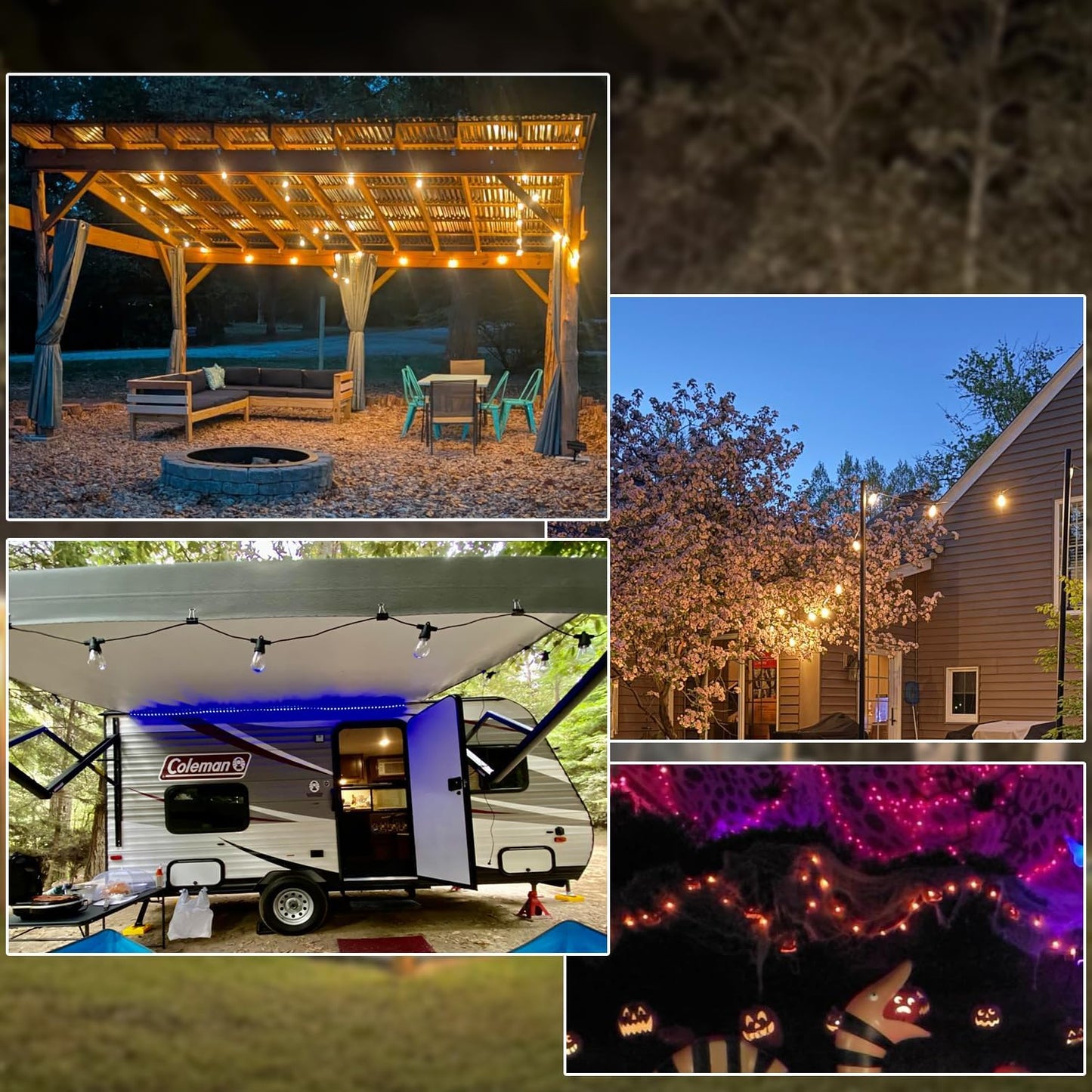 S14 Bulbs 2700K 21.3FT LED Edison String Lights Outdoor, Warm White - Vintage Shatterproof Patio Festoon Lights