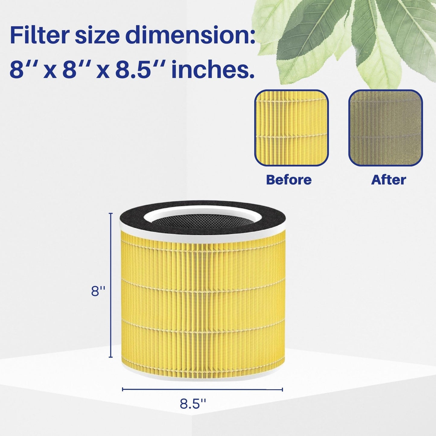 Nispira RP-AP089-F1 Replacement Filter For RENPHO Air purifier RP-AP089W RP-AP089B RP-AP089S 4-in-1 True HEPA Activated Carbon, 1 Pack