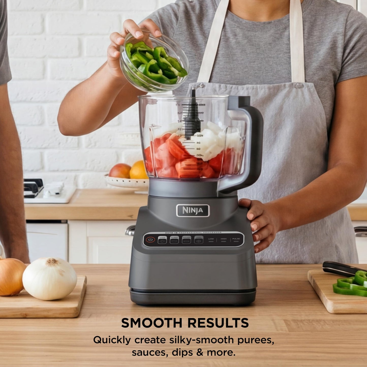 Ninja Food Processor, Professional Plus, 1000 Peak Watts, 4 Functions for Chopping, Slicing, Purees & Dough with 9-Cup Processor Bowl, 3 Blades, Food Chute & Pusher, Silver, BN601