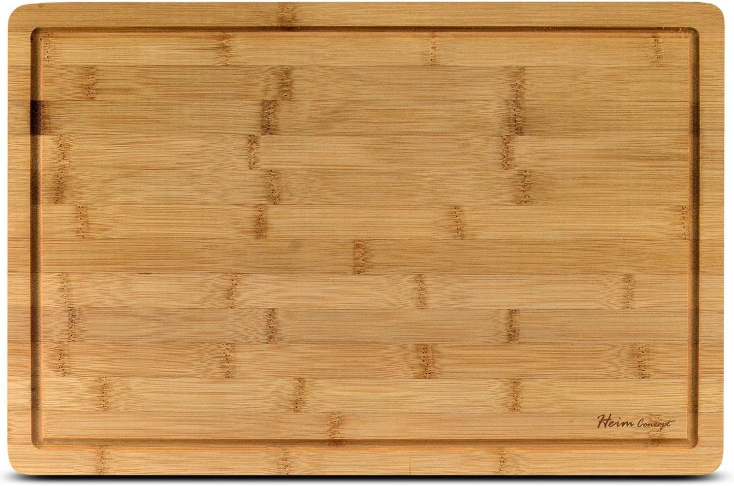 Heim Concept Organic Bamboo Cutting Boards, Extra Large Chopping Board with Juicy Groove, 18x12x3/4