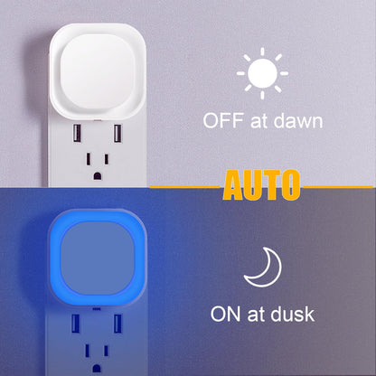 2 Pack Plug in Amber Night Light, Auto Dusk to Dawn, Soft Glow, Dimmable, Diffused Light, LED Lights for Bedroom, Kids, Bathroom, Sleep, Baby Nursery, Toddler, Hallway, Kitchen, Home Decor