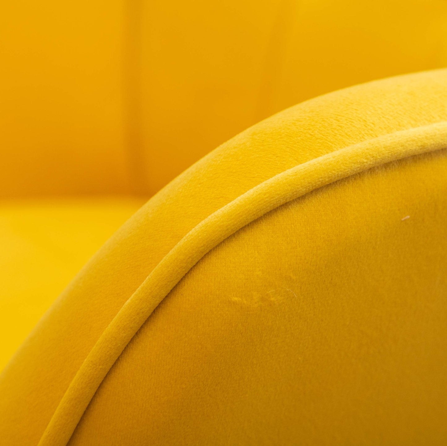 Roundhill Furniture Leiria Contemporary Silky Velvet Tufted Accent Chair with Ottoman, Yellow