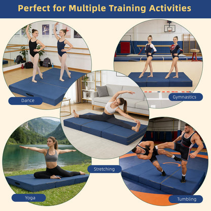 Gymnastics Landing Mat,6 ft x 4 ft x 6 in – Thick High-Density Foam Crash Pad, Soft Pillow Home Practice Mat with Carry Handles, Non-Slip Bottom for Tumbling, Cheer & Kids Training