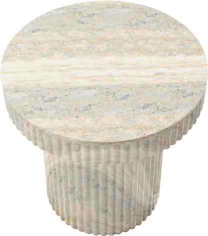 Meridian Furniture Legatto Travertine Indoor/Outdoor Concrete End Table