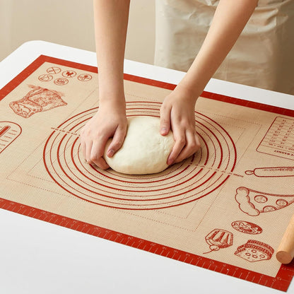 Silicone Baking Pastry Dough Mat - Extra Large 28x20 Inch Nonstick Rolling Mat for Cookies & Bread