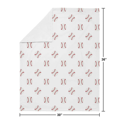 Sweet Jojo Designs Sports Baseball Patch Baby Boy Receiving Security Swaddle Blanket for Newborn or Toddler Nursery Car Seat Stroller Soft Minky - Red and White