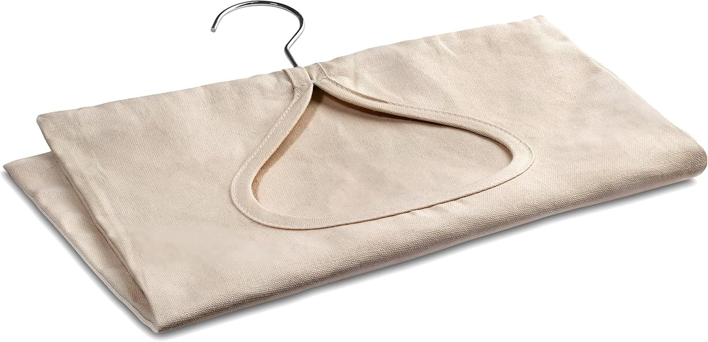 Handy Laundry Clothespin Bag - 11" x 15" - Holds 100 Medium-Sized Clothes Pins, Durable Canvas with Hook for Hanging