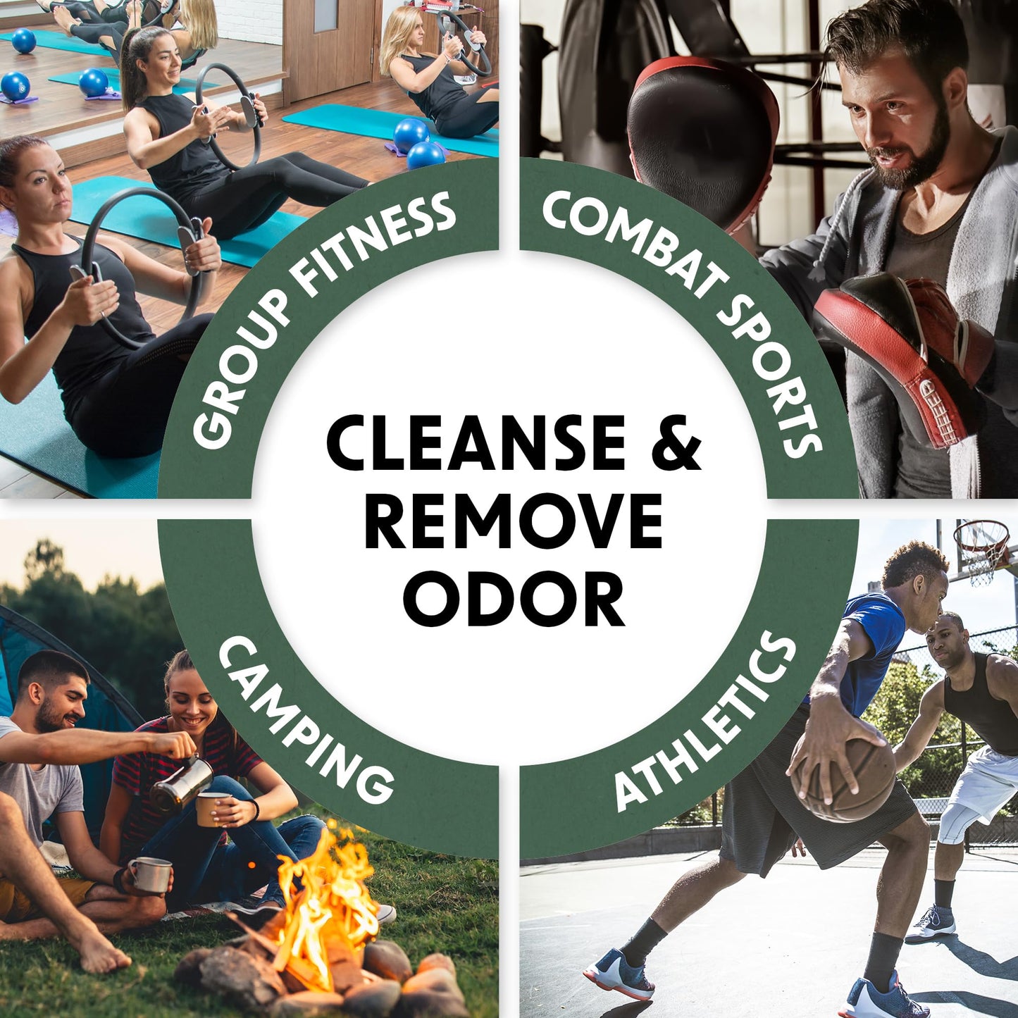 Wipex Yoga Mat Cleaner Wipes - Plant-Based Lemongrass, Eucalyptus & Vinegar Wipes for Gym & Fitness Equipment & All Purpose Gym Cleaning - Safe for Peloton Bikes & Treadmills - 400 Count