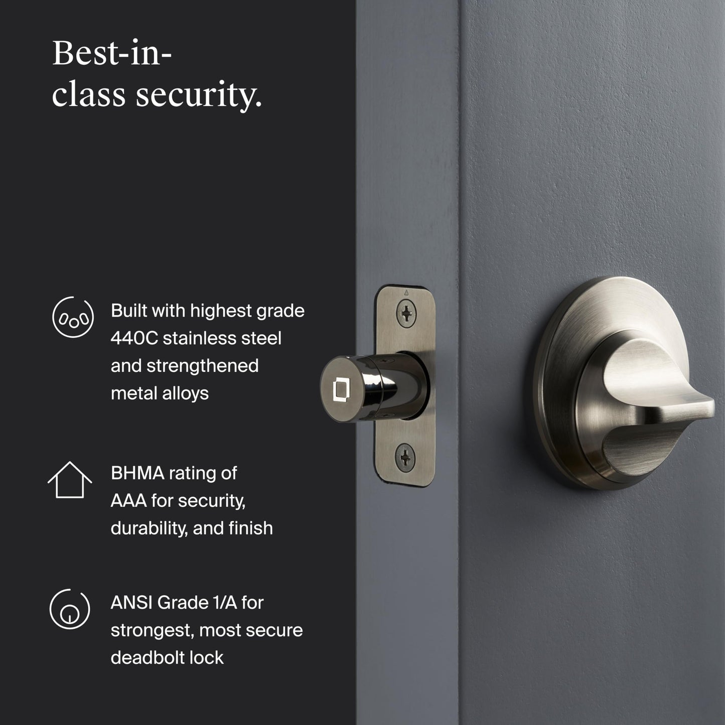 Level Bolt Smart Deadbolt - Make Your Lock Smart & Keep Your Existing Hardware and Keys - Keyless Entry via Level App (iOS & Android) - Works with Apple Home