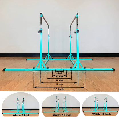 MARFULA Gymnastics Double Horizontal Bars 3Play Parallel Bars Uneven Bars Gymnastics Training Kip Bar with 304 Stainless Steel Regulating Arms & Fiberglass Rail for Indoor Outdoor Home Club Use
