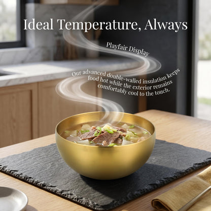 Cabilock Stainless Steel Gold Mixing Bowls 2pcs Gold Salad Bowls for Salads Fruits Noodles Rice 6 Inch Metal Serving Plates for Mixing, Cooking, Baking, Prepping