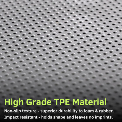 Baselayer CORE Series Interlocking Floor Tiles - Durable ½ in TPE (Rubber Like, NOT Foam, no Odor) - Gym Flooring for Stretching, Yoga, Pilates - Gray, 30 SqFt (12 Pack) - Made in USA