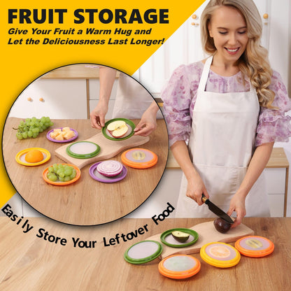 Erehere 4-Piece Airtight Food Storage Containers Set – Avocado Saver, Onion Keeper, Silicone Kitchen Organizers for Fridge, Reusable & Leak-Proof to Lock in Freshness
