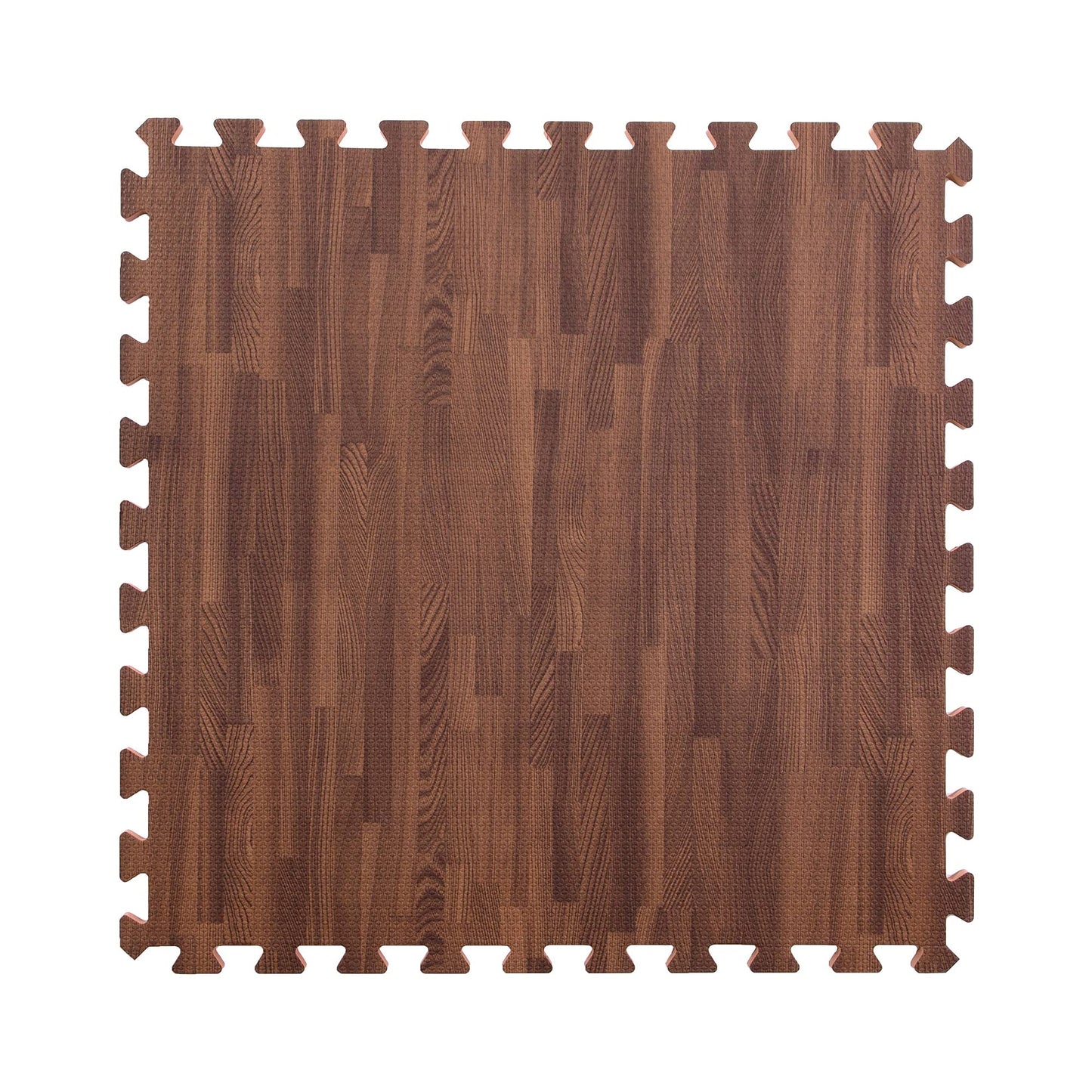 IncStores Premium Soft Wood Print Foam Flooring Tiles | Interlocking Foam Tiles for Home, Gym, Training and Yoga | 5/8" - Dark Oak, 144 Square Feet