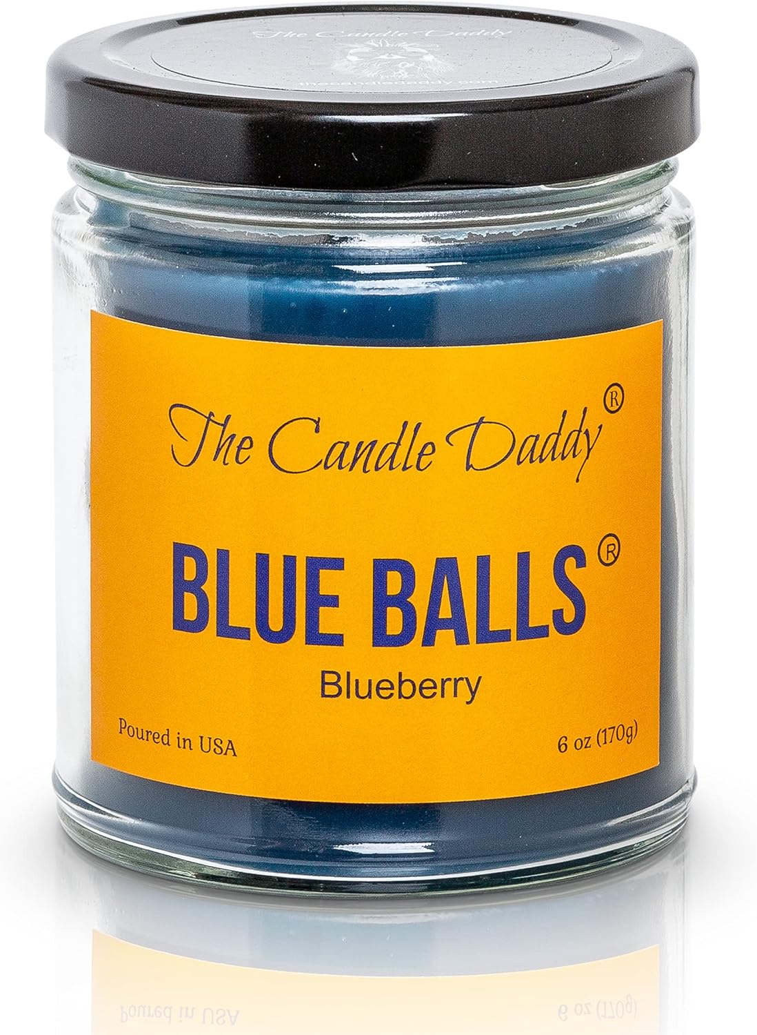 Blue Balls - Blueberry Scented Candle - Funny 6 Ounce Jar Candle