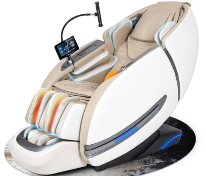 Notired Massage Chair Full Body, 2026 Zero Gravity SL-Track Shiatsu Massage Recliner Chairs with 12 Auto Modes, Foot Rollers, Waist & Calf Heating, Thai Yoga Stretch, AI Control & Body Scan L183 Beige