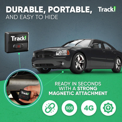 Tracki Mini GPS Tracker, 6-Month Subscription Included – Universal Compact 4G LTE Tracker for Vehicles, Bags, Luggage & Everyday Assets – SOS Button, App Alerts & 185+ Country Coverage