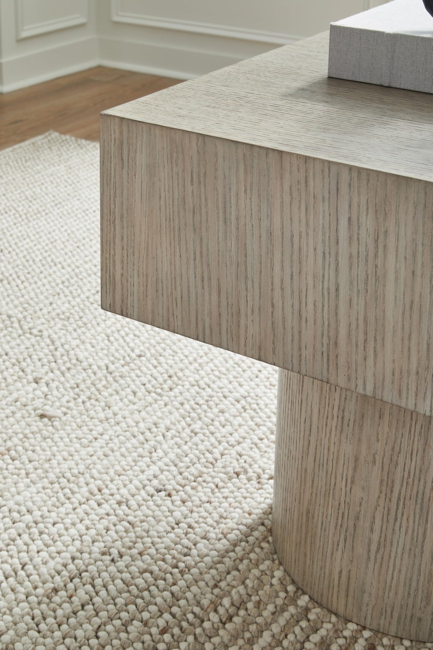 Signature Design By Ashley Jorielyn Contemporary Square End Table, Geometric Silhouette, Hardwood Solids, 24" W x 24" D x 24.13" H, Light Grayish Brown
