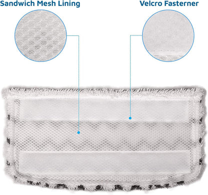 Flammi 4-Pack S1000 S1000A S1001C S2001, F Microfiber Mop Pads Refills Compatible with Shark Steam Mop Washable